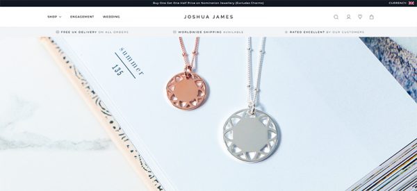 Joshua James Jewellery Affiliate Program With Incredible Earning 5.6%!